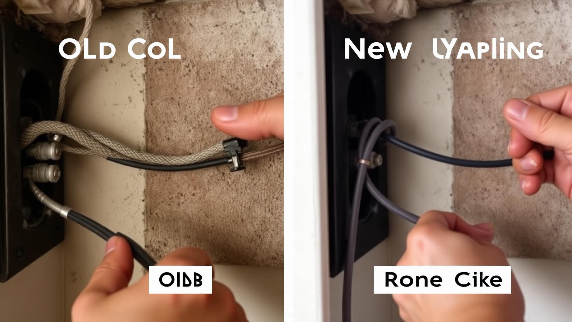 Licensed electrician replacing outdated knob-and-tube wiring in a Charleston SC home