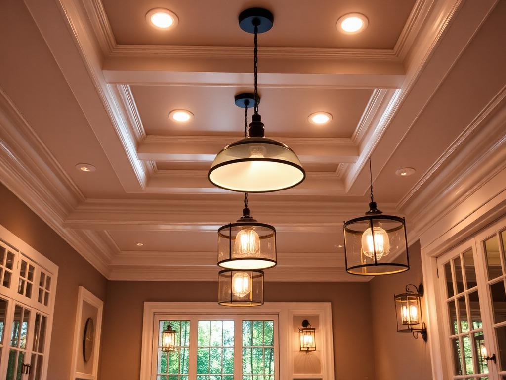 Modern lighting design installation in a Charleston home