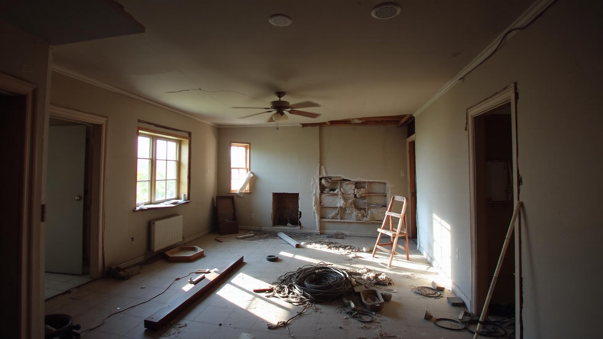 Licensed electrician performing remodel wiring in a Charleston SC kitchen renovation